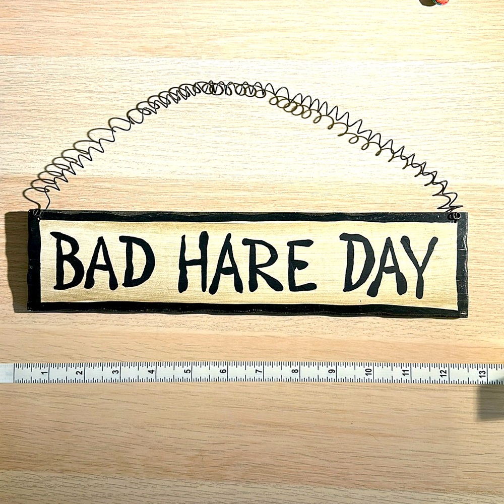 “Bad Hare Day” sign